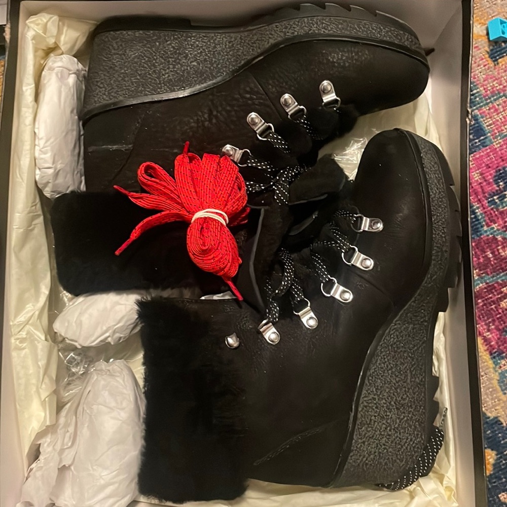J.Crew black Nordic boots